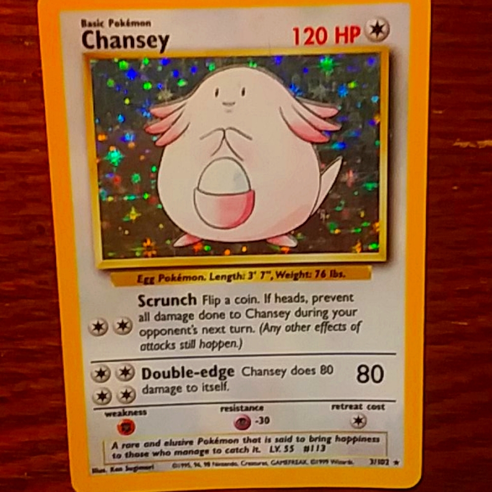 Rare Chansey holo year 1999